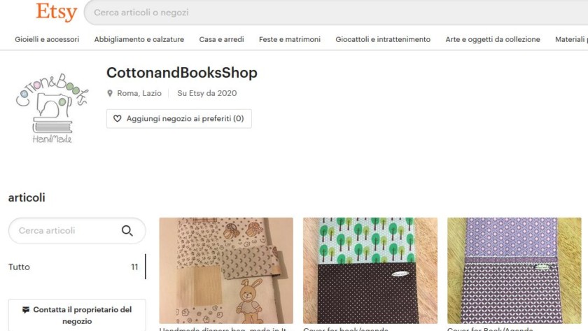 Apertura negozio Etsy